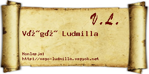 Vágó Ludmilla névjegykártya
